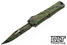 Microtech 1146-1ODTABKSPLS Combat Troodon Bowie Gen III - OD, Tan, & Black Splatter Handle - OD, Tan, & Black Splatter Blade