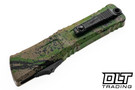 Microtech 1146-1ODTABKSPLS Combat Troodon Bowie Gen III - OD, Tan, & Black Splatter Handle - OD, Tan, & Black Splatter Blade