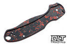 Flytanium Spyderco Para 3 Lotus Scales - Lava Flow Fat Carbon Fiber