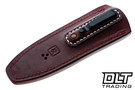 Double X Knives Fixed Trapper - Two-tone Micarta handle, Pebble Finished MagnaCut Blade - Leather Sheath