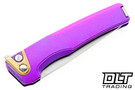 MachineWise Sonora - Brass Bolster - Pink Diamond Textured Titanium Handle - Lightwash S90V Blade #1600