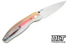 Three Rivers Manufacturing Atom MagnaCut - Linerlock - 3D Rainbow Trout G-10