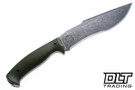 WTG Lanzeta NC - SK85 Dark Washed Blade - OD Green G-10 - Brown Liner - OD Green Kydex