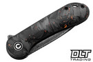 Civivi Knives Elementum Flipper C907C-DS3 - Shredded Carbon Fiber & Copper Shred Clear Resin - Damascus Blade
