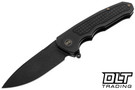 WE Knife Company Starlash Flipper WE23011C-1 - Black Titanium - Black Stonewashed M390 Blade