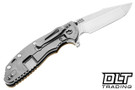 Hinderer XM-24 Harpoon Spanto S45VN - Stonewashed Titanium & Blade - Coyote G-10 - Back
