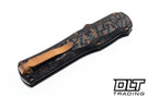 Benchmade Autocrat 3401BK-2501 - Black Class Limited Edition - Vinland Damasteel Kris Blade - Snakeskin Copper FatCarbon