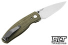 Three Rivers Manufacturing Neutron 2 20CV - Linerlock - 3D Contoured - OD Green Micarta