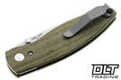 Three Rivers Manufacturing Neutron 2 20CV - Linerlock - 3D Contoured - OD Green Micarta