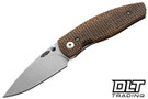 Three Rivers Manufacturing Neutron 2 20CV - Linerlock - 3D Contoured - Burlap Micarta