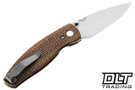 Three Rivers Manufacturing Neutron 2 20CV - Linerlock - 3D Contoured - Burlap Micarta