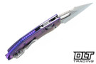 Microtech 169RL-10MS5 Stitch Ram-Lok - Purple Titanium - Stonewashed Blade - Marfione Select - Purple Accents
