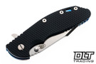 Hinderer XM-24 Harpoon Spanto S45VN - Blue Anodized Titanium - Stonewashed Blade - Black G-10