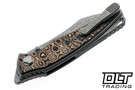 Hawk Knives Talon M390 - Titanium Handle - Uni Copper FatCarbon Overlay