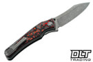 Hawk Knives Talon M390 - Titanium Handle - Lava Flow FatCarbon Overlay