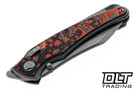 Hawk Knives Talon M390 - Titanium Handle - Lava Flow FatCarbon Overlay