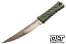 Williams Blade Design Shobu Zukuri Tanto - Post Apocalytpic RWL34 Blade - Green Canvas Micarta