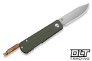 Civivi Slippy Sendy C24075B-1 - Milled Green & Red G-10 - Satin Nitro-V Blade