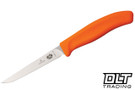 Victorinox Vent Boning Knife 4.5" Stiff Stainless Steel Blade, Orange Nylon Handle