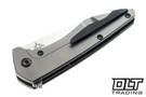 Koenig Mini Goblin - Smooth Titanium - Brightwashed Blade - Polished Flats - Black DLC Clip & Hardware