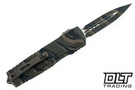 Microtech 1270-1TSCS Luminary ZBP D/E - Tiger Stripe Camo Handle - Cerakote Blade - Tritium Button Insert