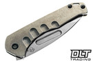 Medford Praetorian Slim - Drop Point Tumbled S45VN - Tumbled Titanium - Black Hardware & Clip
