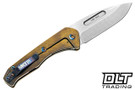 Medford Praetorian Slim - Drop Point Tumbled S45VN - Bronze Titanium - Flamed Hardware & Clip