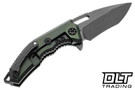 Heretic Medusa Manual - DLC MagnaCut Recurve Blade - OD Green Chassis - Black Hardware