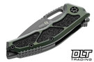 Heretic Medusa Manual - DLC MagnaCut Recurve Blade - OD Green Chassis - Black Hardware