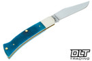 Case Axe Handle - Caribbean Blue Bone - Sawcut Jig