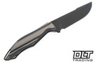 Koenig Helo - Black & Tan G-10 - DLC Matte MagnaCut Blade