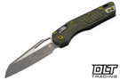 Microtech 210-1FRDGG-U25 MSI S/E - Distressed Green Frag Handle - Apocalyptic Blade