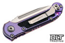 Microtech 1135-10MS10 LUDT - Purple Haze Titanium - Textured Inlay - Stonewash Blade - Marfione Select