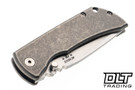 McNees PM Mac 2 3" - Hollow Grind - Atomic Stonewashed Titanium - Satin Hardware - Satin Stonewash Blade