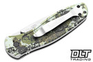 Kershaw Blur 1670KC with stonewash 14C28N blade and King's Camo XK7 aluminum handle, closed, showing pocket clip. 