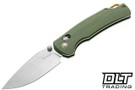 Kershaw Proximal 2058 - Olive G-10 Handle - Gold Aluminum Accents - Stonewashed D2 Blade