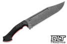 WTG Blackout Apocalypto - K329 APO Washed Blade - Textured Black G-10 - Red Liners - Black Kydex