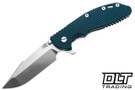 Hinderer XM-24 Harpoon Spanto S45VN - Stonewashed Titanium & Blade - Blue & Black G-10