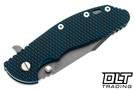 Hinderer XM-24 Harpoon Spanto S45VN - Working Finish Titanium & Blade - Blue & Black G-10