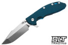 Hinderer XM-24 Harpoon Spanto S45VN - Blue Anodized Titanium - Stonewashed Blade - Blue & Black G-10