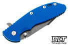 Hinderer XM-24 Harpoon Spanto S45VN - Battle Blue Anodized Titanium - Working Finish Blade - Blue G-10