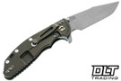 Hinderer XM-24 Harpoon Spanto S45VN - Battle Bronze Anodized Titanium - Working Finish Blade - Black G-10 - Back