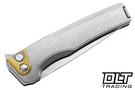 MachineWise Sonora - Brass Bolster - Ripples Stonewash Titanium - Stonewash S90V Blade #1706