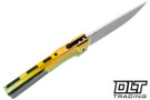 MachineWise Sonora - Brass Bolster - Sunray Sunset Fade Titanium - Stonewash S90V Blade #1715
