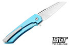 MachineWise Mojave - Fine Step Light Blue Titanium - Stonewash S90V Blade #0898