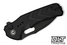 Civivi Knives Vexron Flipper C24066-1 - Milled Black G-10 - Black Stonewashed 14C28N Blade