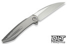 WE Knife Company Fluxor Flipper 23071-2 - Gray Titanium - Hand Rubbed Satin M390 Blade