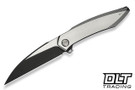 WE Knife Company Fluxor Flipper 23071-4 - Satin & Black Titanium - Black Stonewashed M390 Blade
