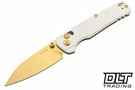 Kershaw Bel Air 6105WGLD - Pope White Aluminum - Gold MagnaCut Blade