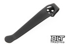 Lynch Northwest Spyderco Long Clip - Black Cerakote Finished Titanium